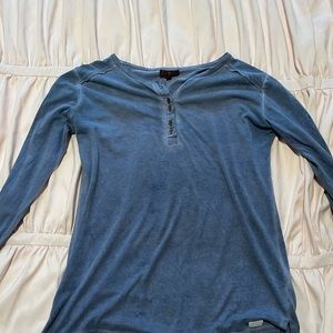 Seven For All Mankind button up Long sleeve washed Tee
